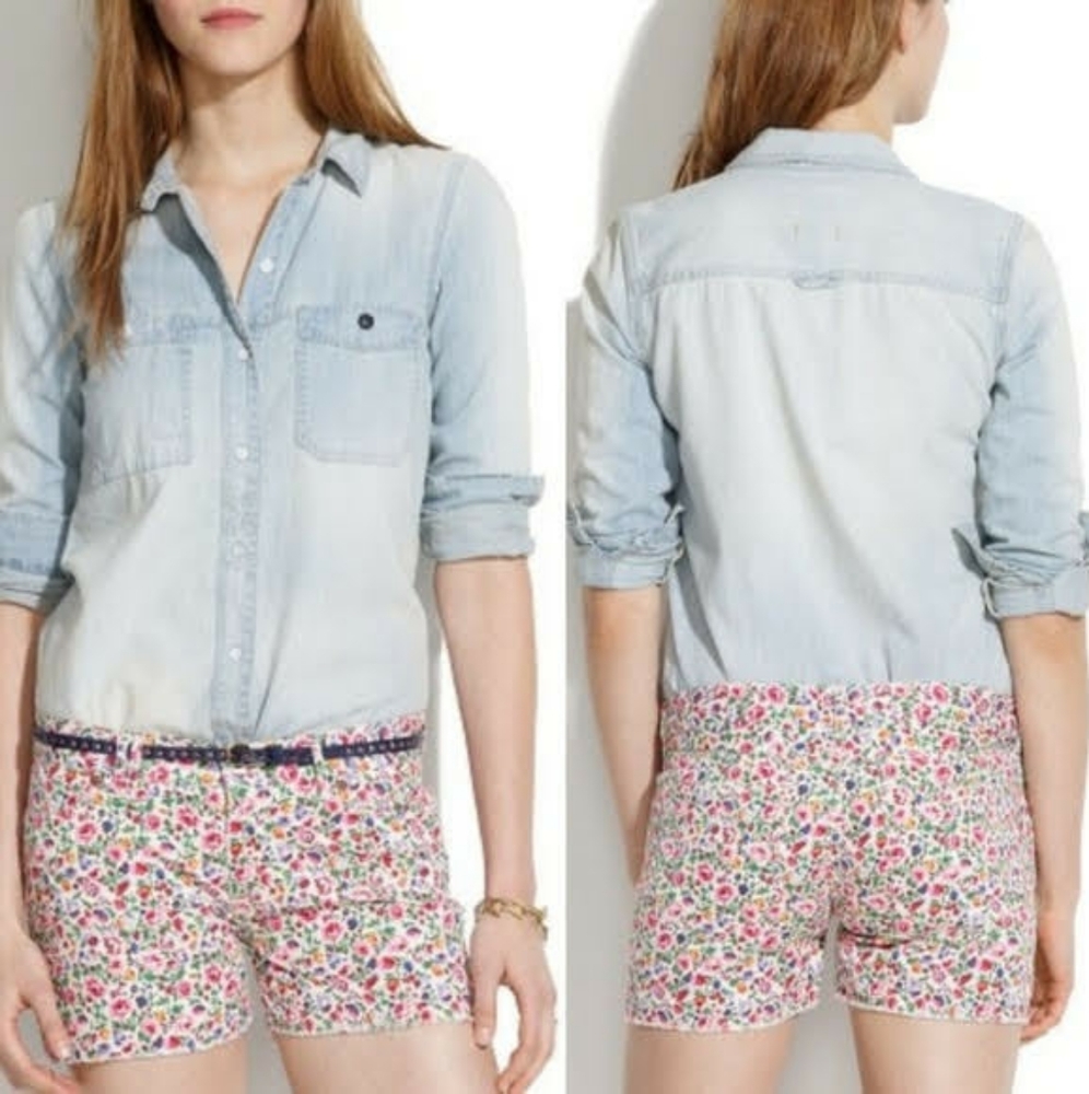 Madewell floral print cutoff shorts Sz. 28